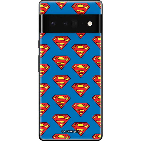 DC Comics Superman Logo Pattern Google Pixel 6 Pro Skin